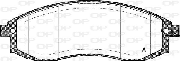 OPEN PARTS Комплект тормозных колодок, дисковый тормоз BPA0598.12